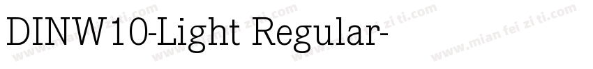 DINW10-Light Regular字体转换